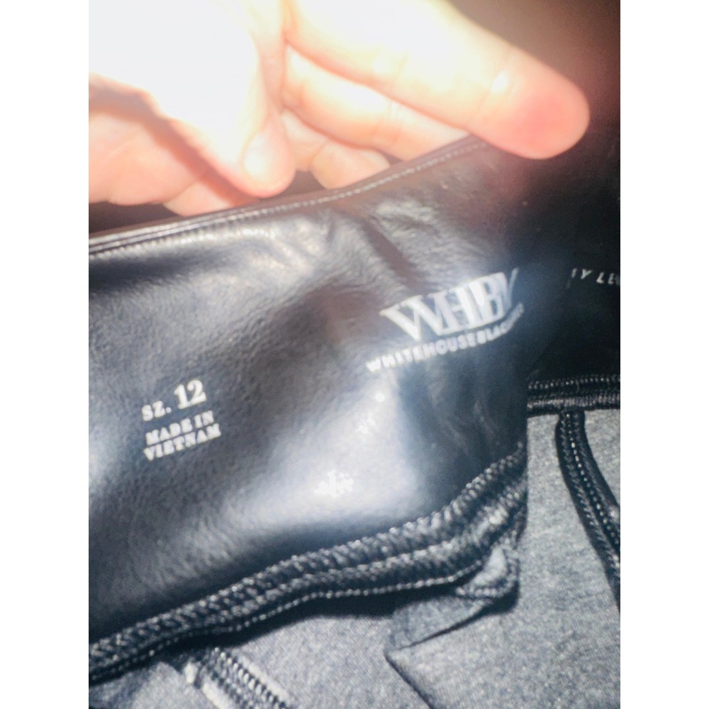 WB6 White House Black Market WHBM Faux Leather Leggings High Waist Size 12 - Picture 3 of 6